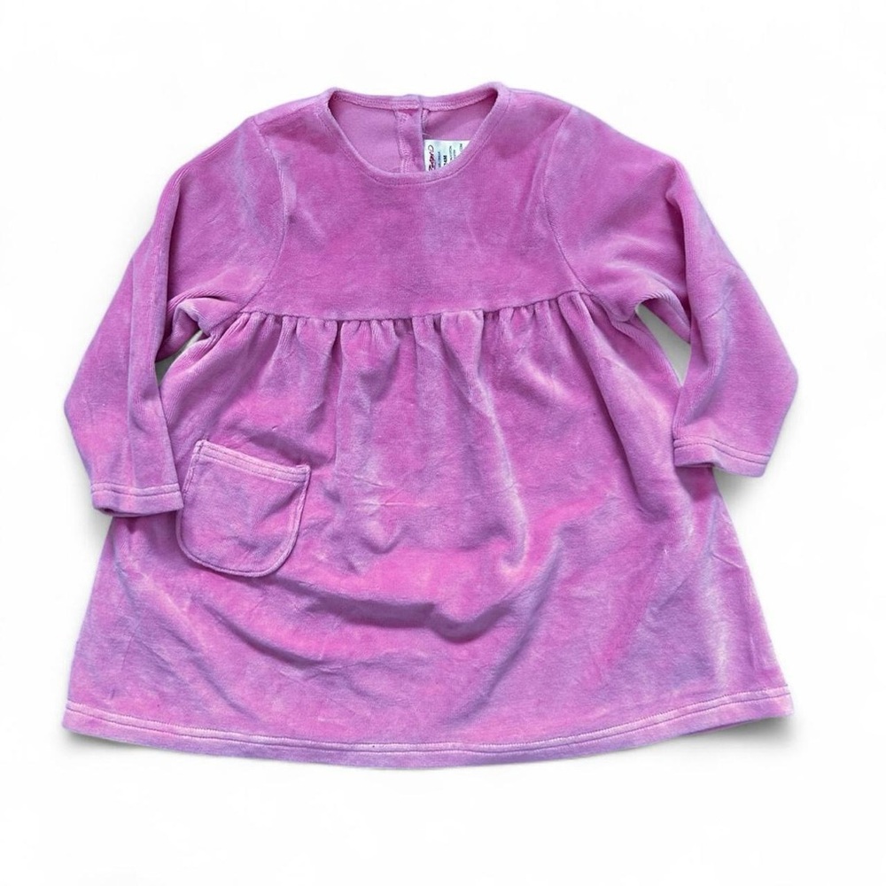 Zutano cozie soft fleece pink baby dress with pockets Size 24 months